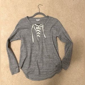 Splendid waffle long sleeve with laces size small